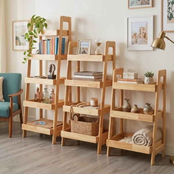 Solid Wood Storage Rack-Natural