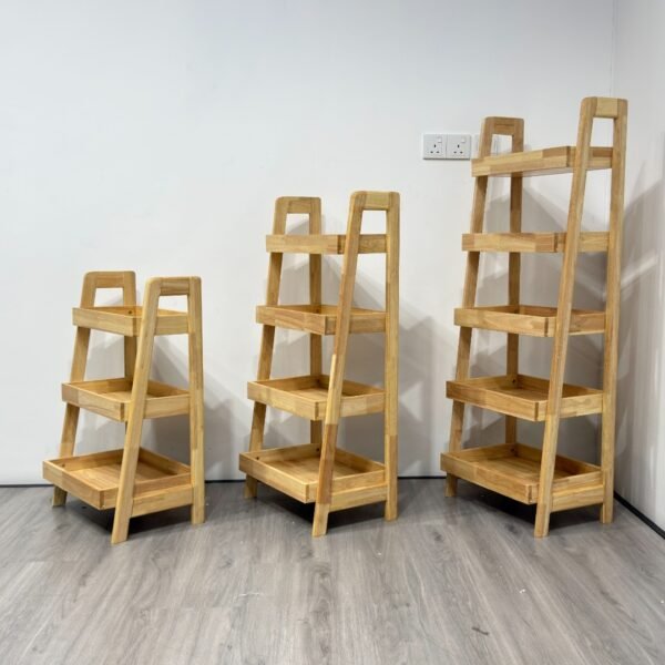 Solid Wood Storage Rack-Natural