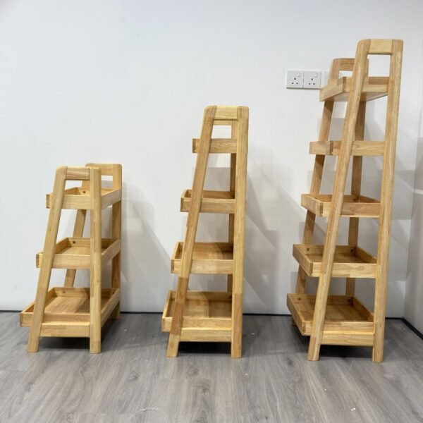 Solid Wood Storage Rack-Natural