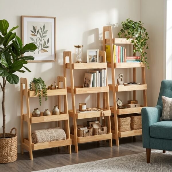 Solid Wood Storage Rack-Natural