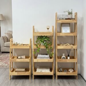Solid Wood Storage Rack-Natural