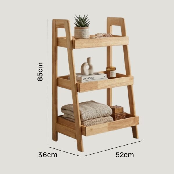 Solid Wood Storage Rack-Natural