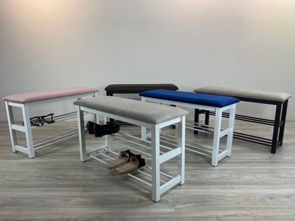 Mix-Color-1.jpg 80CM 2 Tier Storage Shoe Bench-5 Colors