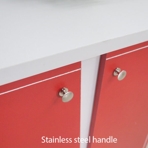 [CLEARANCE] NABILA 2 Door Shoe Rack Cabinet-Red
