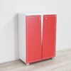 [CLEARANCE] NABILA 2 Door Shoe Rack Cabinet-Red