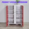 [CLEARANCE] NABILA 2 Door Shoe Rack Cabinet-Red