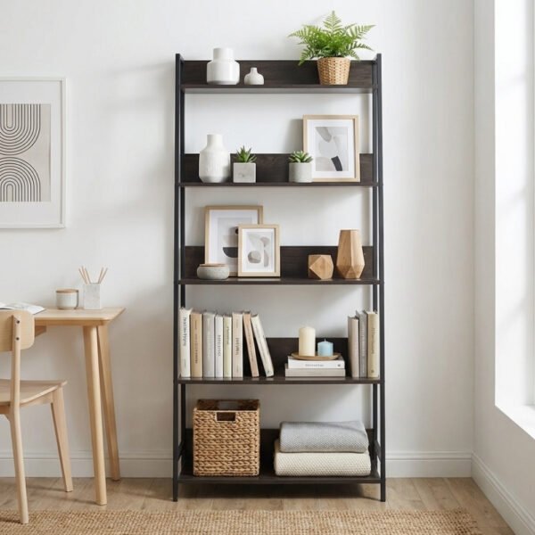 4 Tier Ladder Book Shelf-Dark Wenge