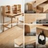 [Package] ODENSE 2 In 1 120cm Wooden Study Desk Set-Natural