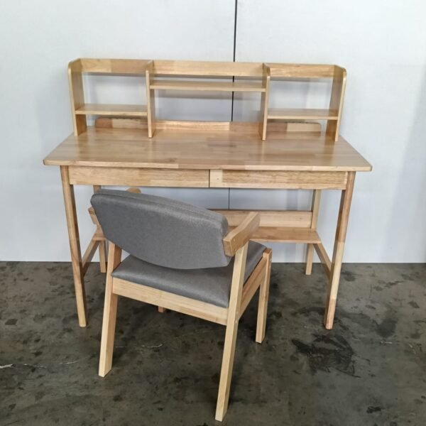 [Package] ODENSE 2 In 1 120cm Wooden Study Desk Set-Natural