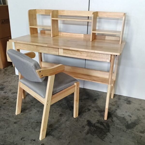 [Package] ODENSE 2 In 1 120cm Wooden Study Desk Set-Natural