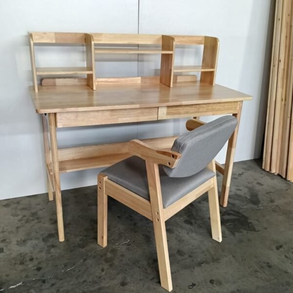 [Package] ODENSE 2 In 1 120cm Wooden Study Desk Set-Natural