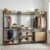 Open Concept Double Layer Garment Rack