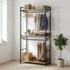 Open Concept Double Layer Garment Rack