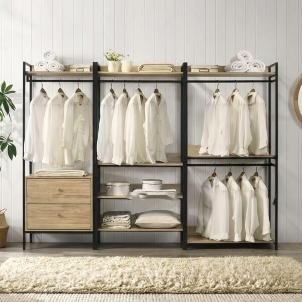 Open Concept Double Layer Garment Rack
