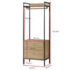Open Concept Drawer Storage Garment Rack