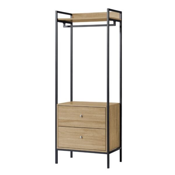 Open Concept Drawer Storage Garment Rack