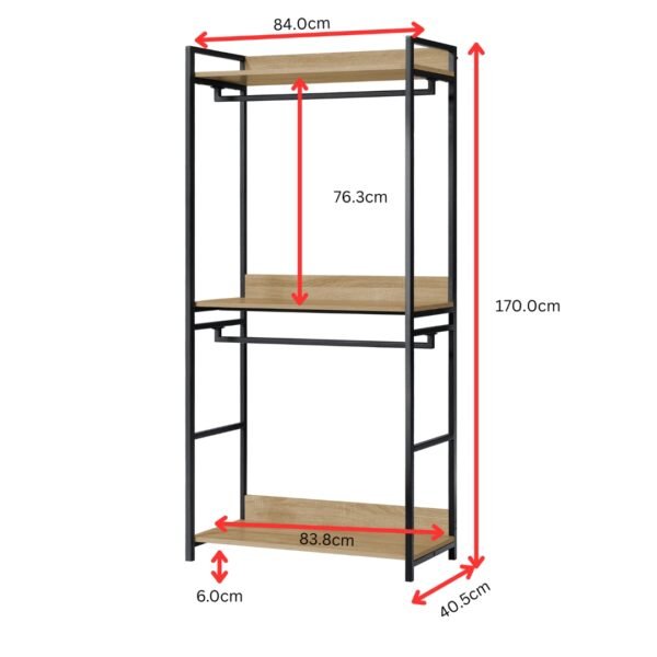 Open Concept Double Layer Garment Rack