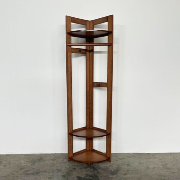 Wooden Corner Garment Rack-Walnut