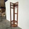 Wooden Corner Garment Rack-Walnut