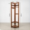 Wooden Corner Garment Rack-Walnut