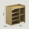 70cm Open Shoe Rack-Oak