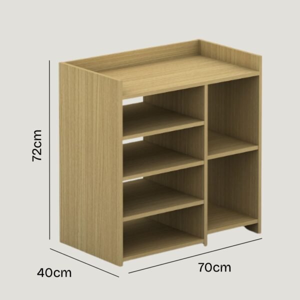 70cm Open Shoe Rack-Oak