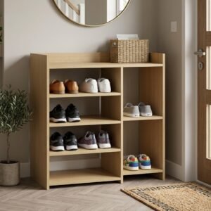 70cm Open Shoe Rack-Oak