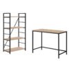 4 Tier Metal Frame Book Shelf-Black