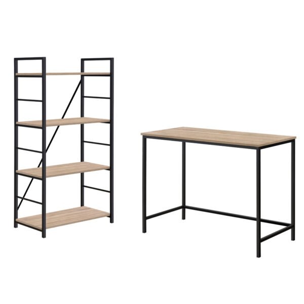 4 Tier Metal Frame Book Shelf-Black