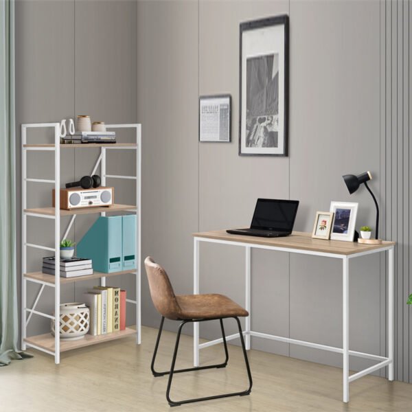 4 Tier Metal Frame Book Shelf-Black