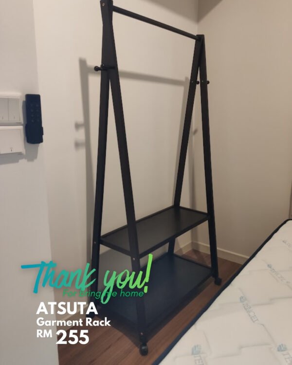 TESTIMONY-ATSUTA-RACK-CAPP-1.jpg Wooden A-Shaped Garment Rack-Cappuccino