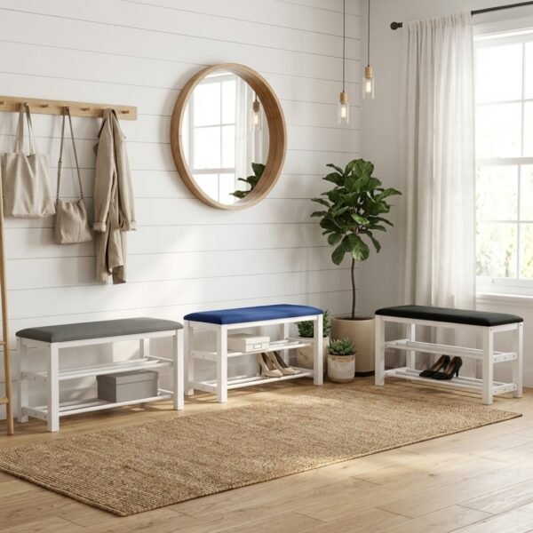 80cm Storage Shoe Bench-3 Colors