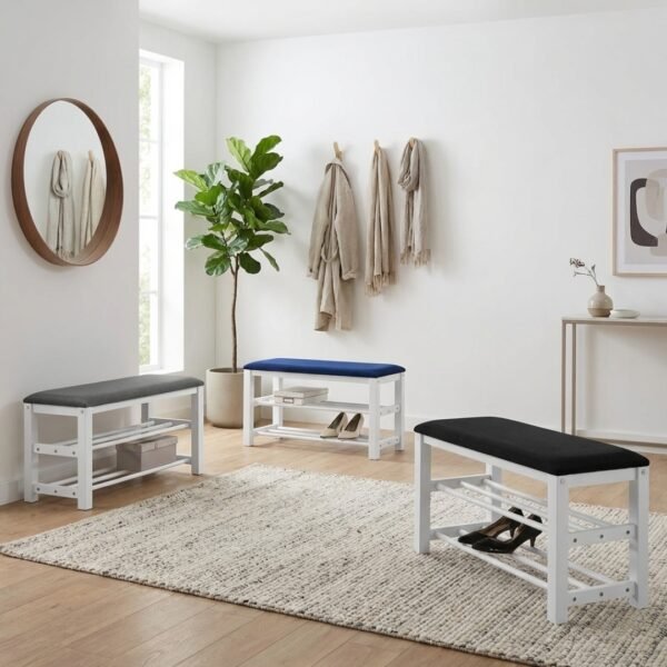 80cm Storage Shoe Bench-3 Colors