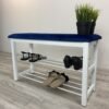 YUPI-SHOE-RACK-WHITE-BLUE-rotated-1.jpg 80CM 2 Tier Storage Shoe Bench-5 Colors