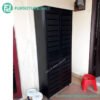 customer-sharing-picture-BELLA-shoe-cabinet-black.jpg 4 Door High Wooden Shoe Cabinet-Black