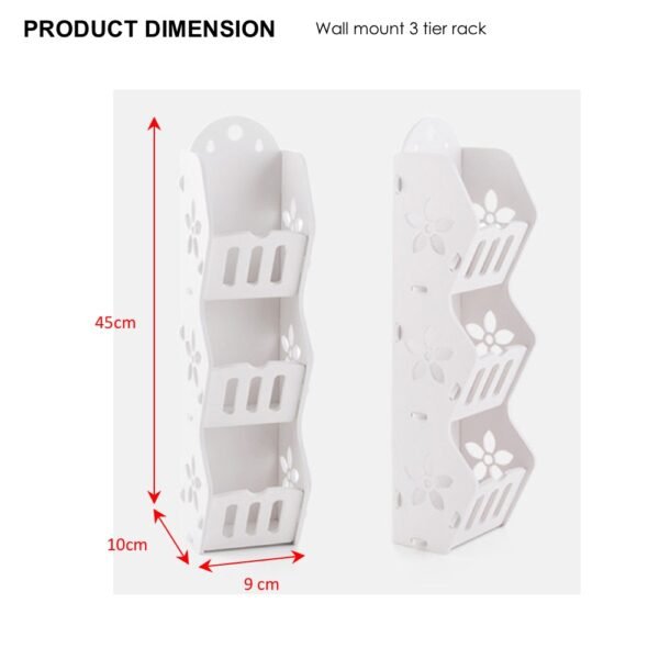 WPC Wall Mount 3 Tier Storage Rack