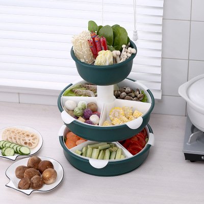 Swivel Steamboat Ingredient Multipurpose Tray-3 Tier