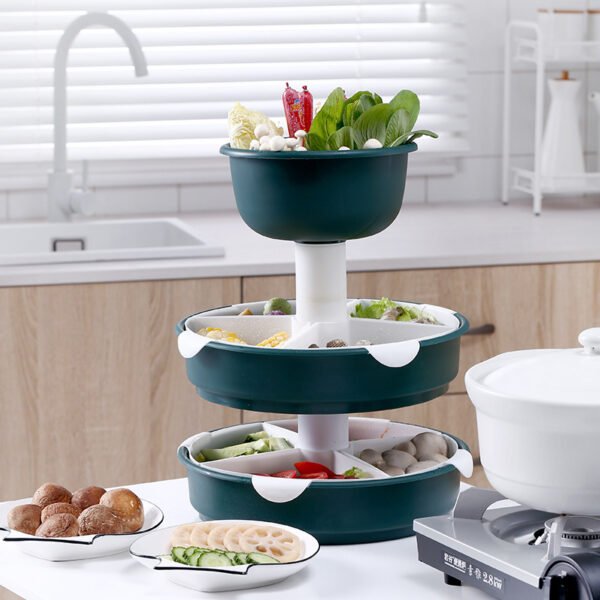 Swivel Steamboat Ingredient Multipurpose Tray-3 Tier