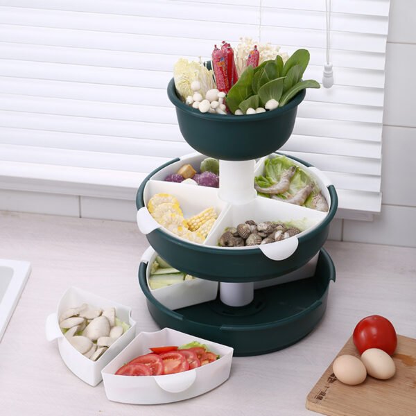 Swivel Steamboat Ingredient Multipurpose Tray-3 Tier